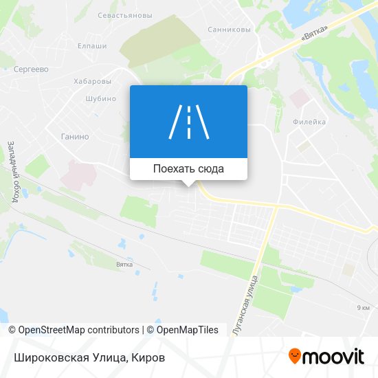 Карта Широковская Улица