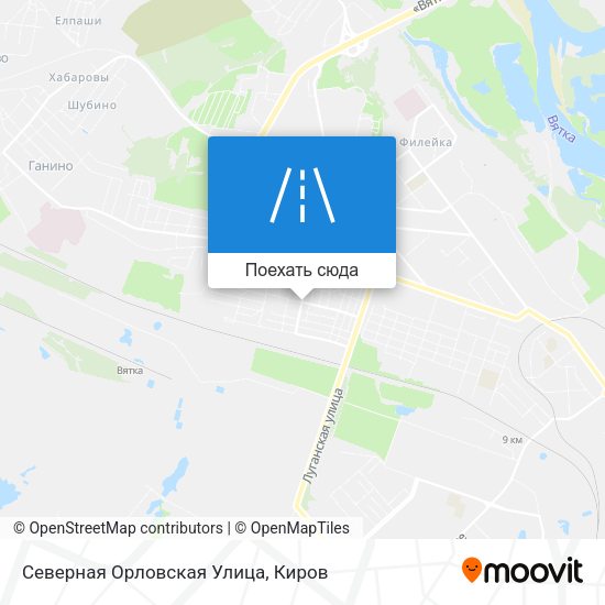 Карта Северная Орловская Улица