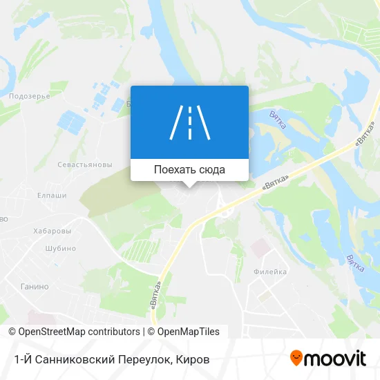 Карта 1-Й Санниковский Переулок