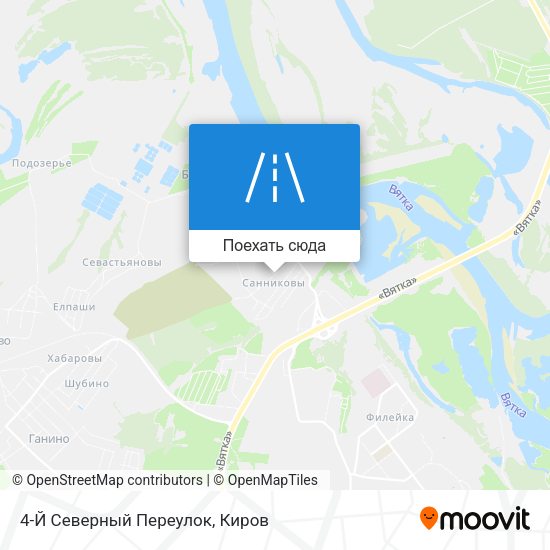 Карта 4-Й Северный Переулок