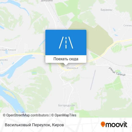 Карта Васильковый Переулок