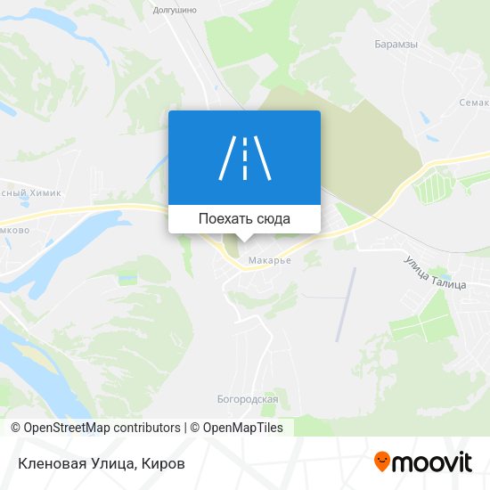 Карта Кленовая Улица