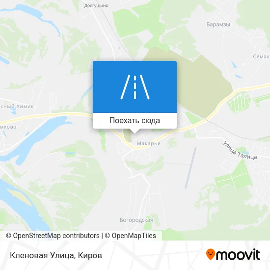 Карта Кленовая Улица