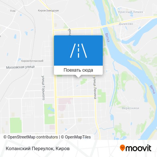 Карта Копанский Переулок