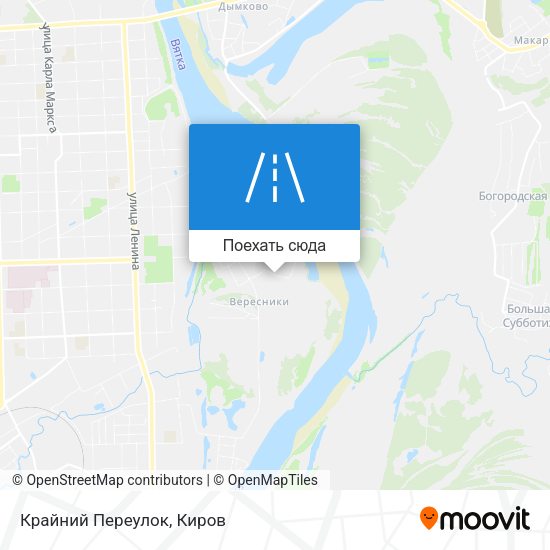 Карта Крайний Переулок