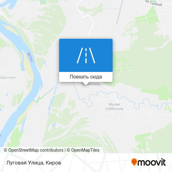 Карта Луговая Улица