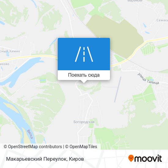 Карта Макарьевский Переулок