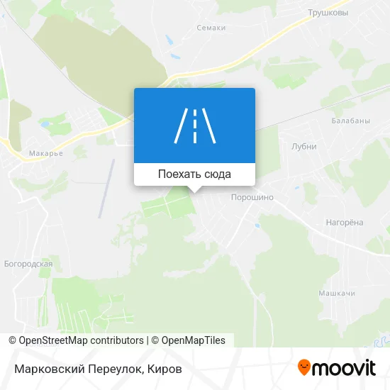 Карта Марковский Переулок