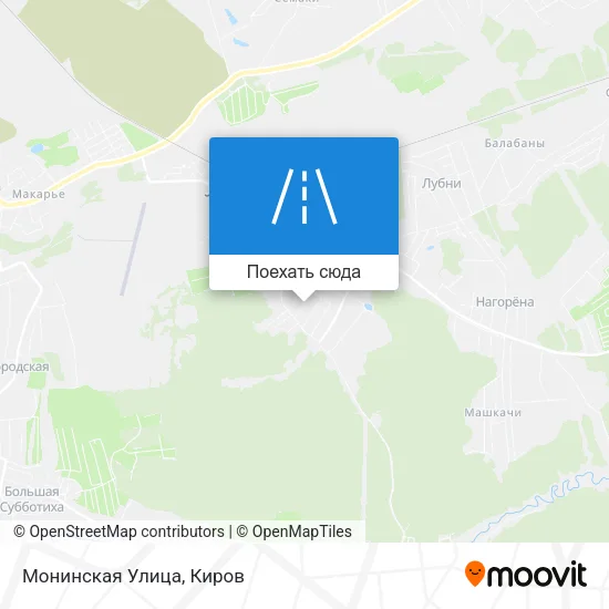 Карта Монинская Улица