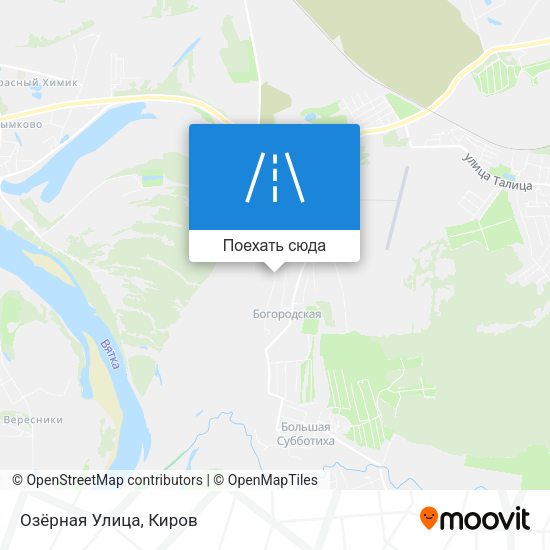 Карта Озёрная Улица