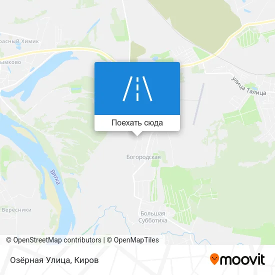 Карта Озёрная Улица