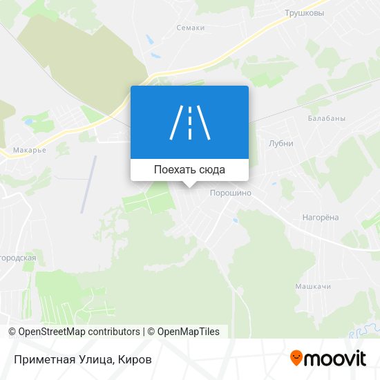 Карта Приметная Улица