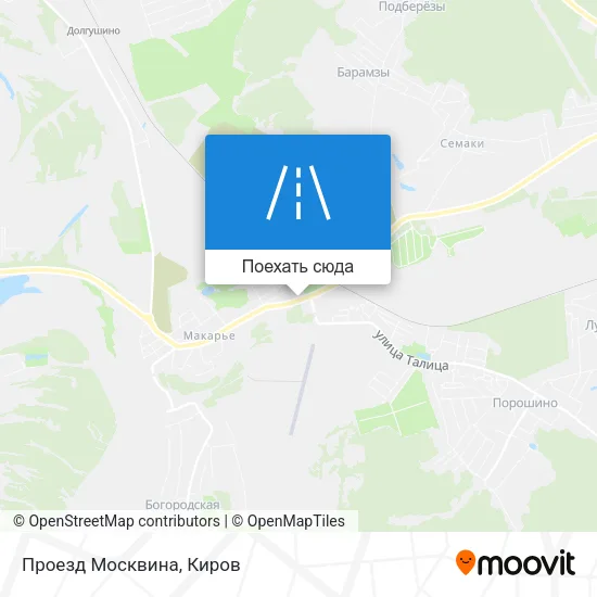 Карта Проезд Москвина