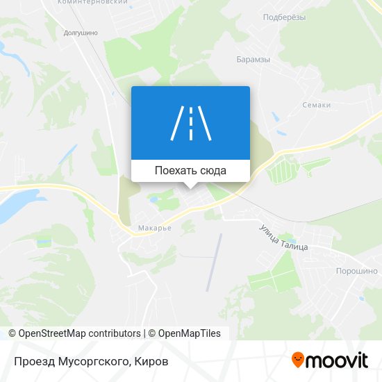 Карта Проезд Мусоргского