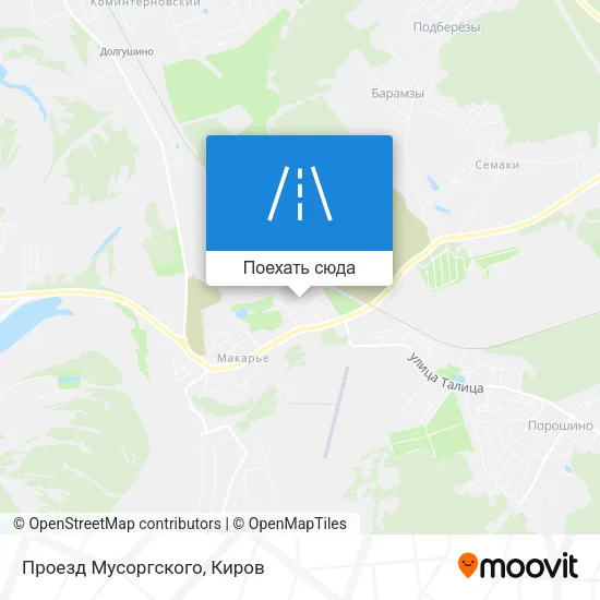 Карта Проезд Мусоргского