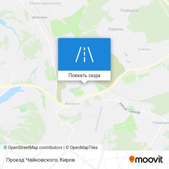 Карта Проезд Чайковского