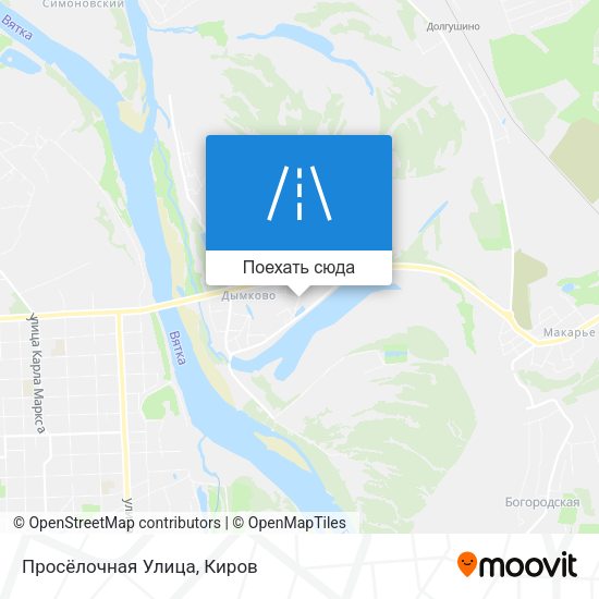 Карта Просёлочная Улица