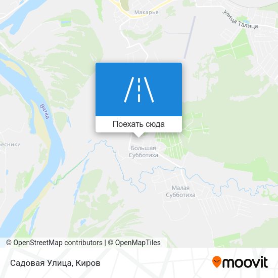 Карта Садовая Улица