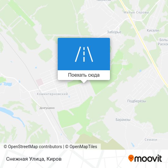 Карта Снежная Улица