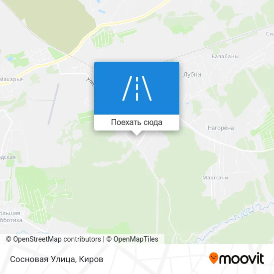 Карта Сосновая Улица