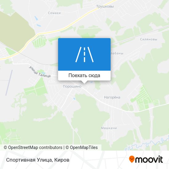 Карта Спортивная Улица