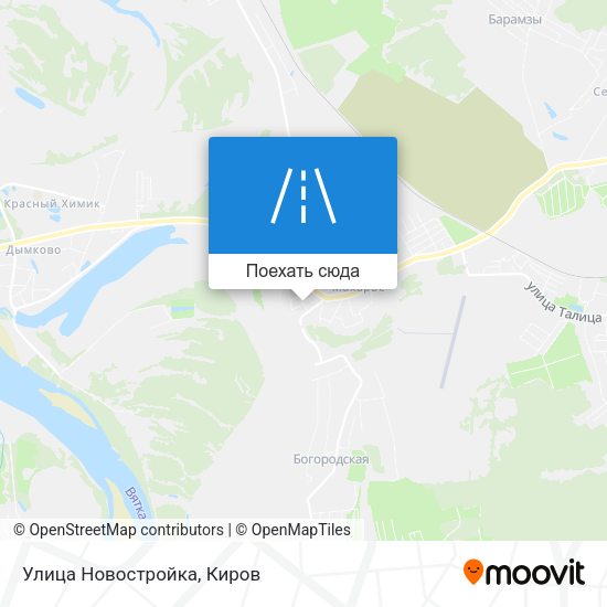 Карта Улица Новостройка