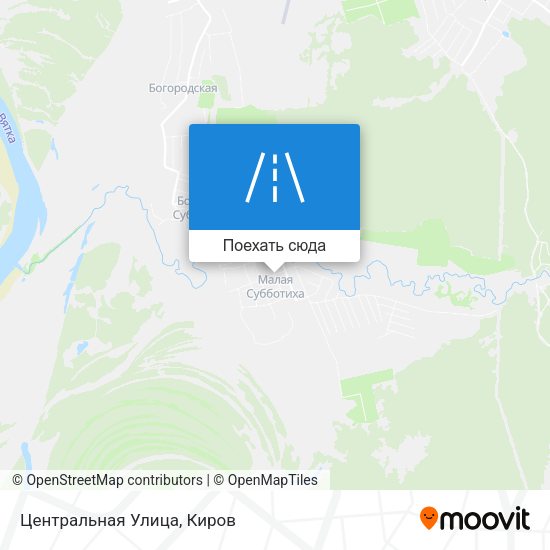 Карта Центральная Улица