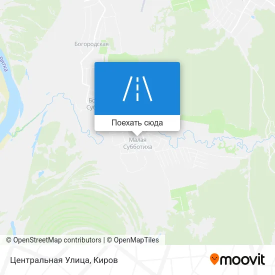 Карта Центральная Улица