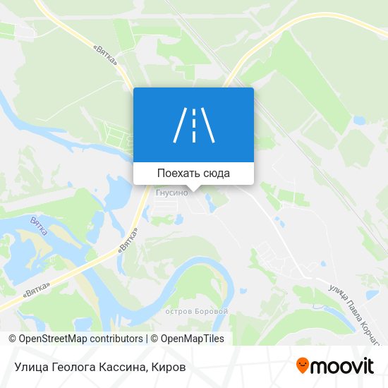 Карта Улица Геолога Кассина
