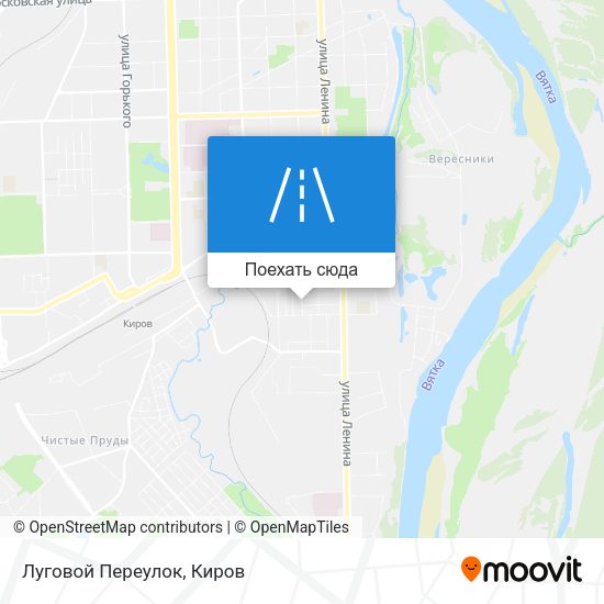 Карта Луговой Переулок