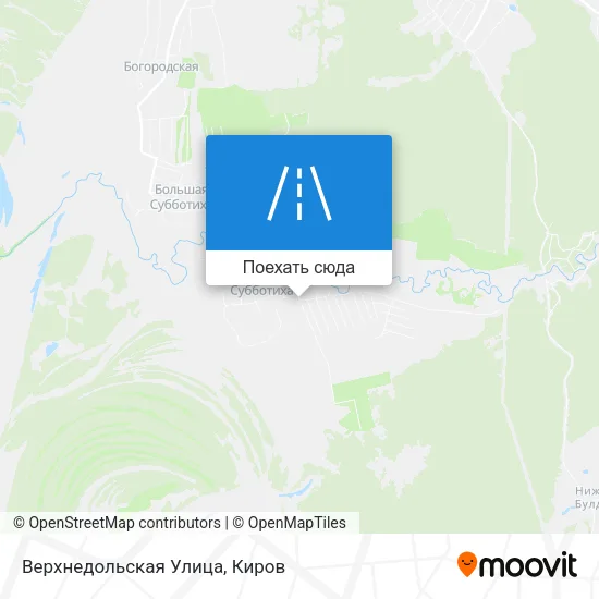 Карта Верхнедольская Улица