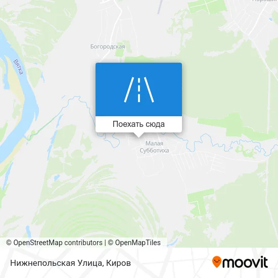 Карта Нижнепольская Улица