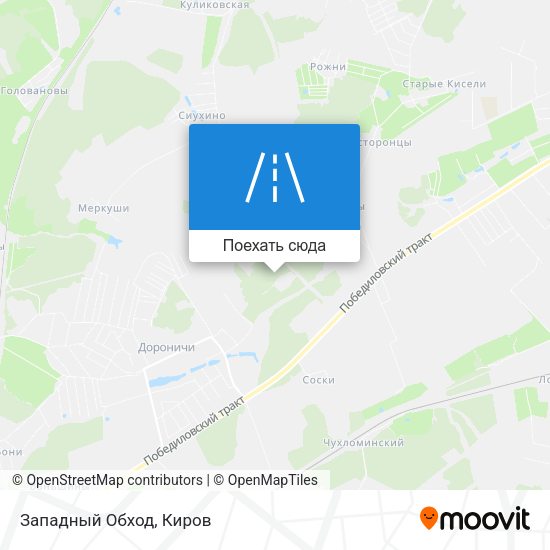 Карта Западный Обход