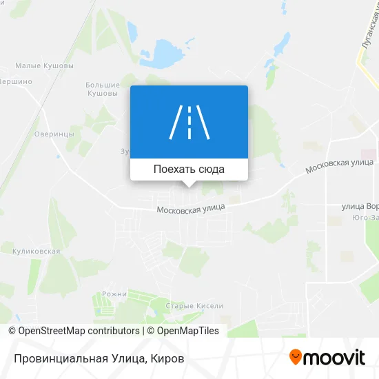 Карта Провинциальная Улица