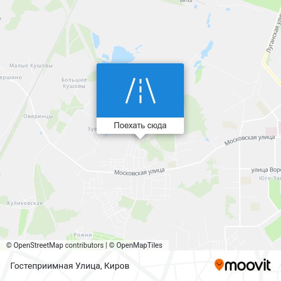 Карта Гостеприимная Улица