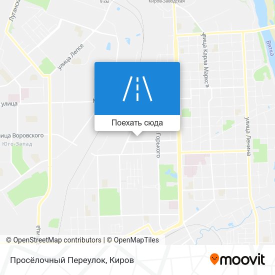 Карта Просёлочный Переулок