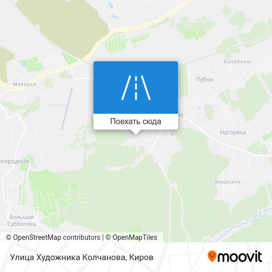 Карта Улица Художника Колчанова