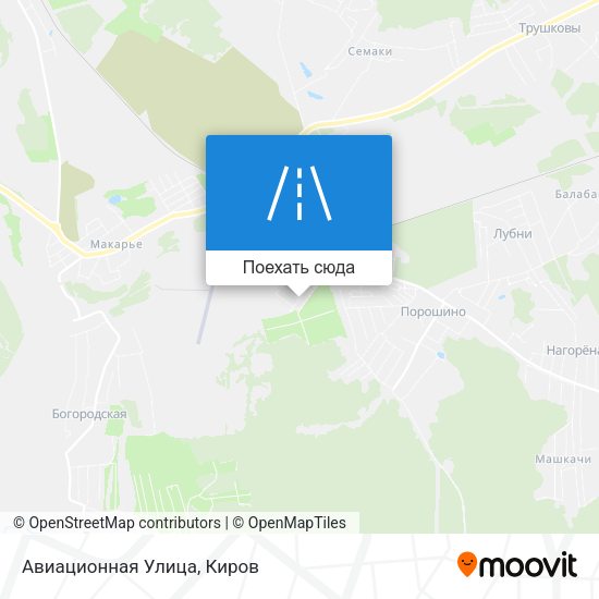 Карта Авиационная Улица