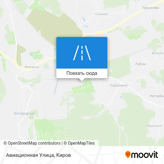 Карта Авиационная Улица