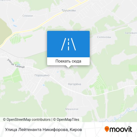 Карта Улица Лейтенанта Никифорова