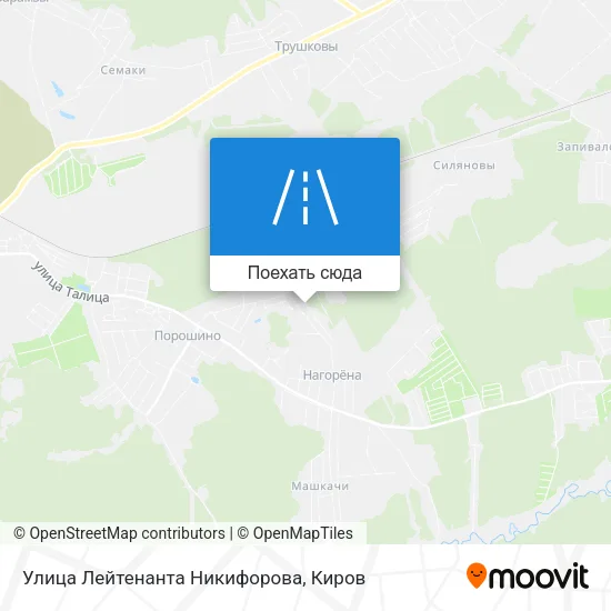 Карта Улица Лейтенанта Никифорова