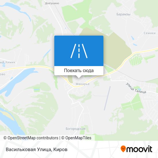 Карта Васильковая Улица