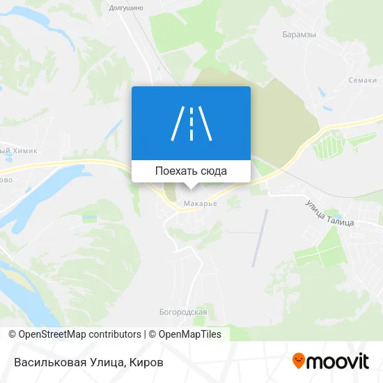 Карта Васильковая Улица