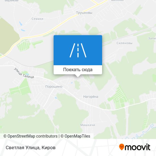 Карта Светлая Улица