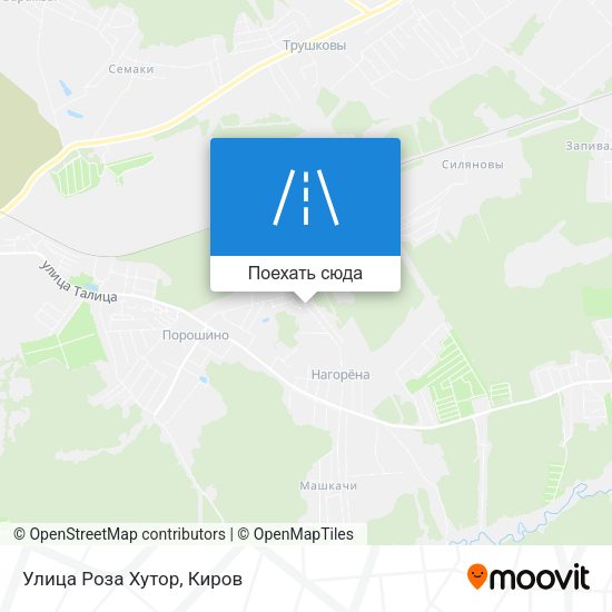 Карта Улица Роза Хутор