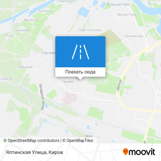 Карта Ялтинская Улица
