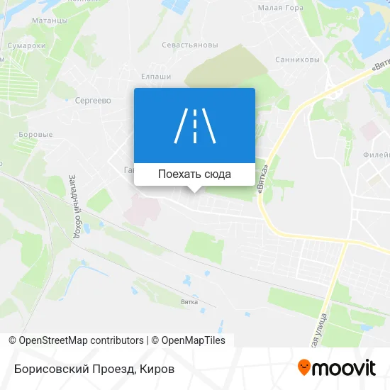 Карта Борисовский Проезд