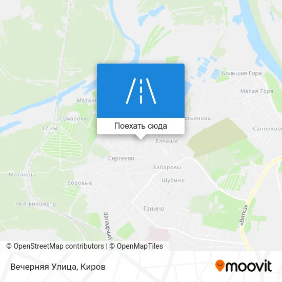 Карта Вечерняя Улица