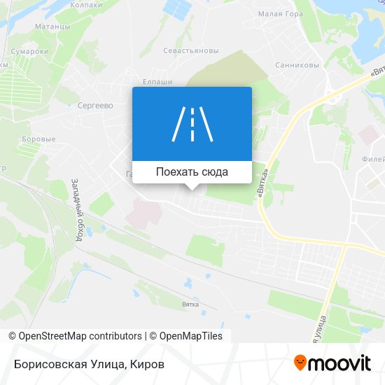 Карта Борисовская Улица