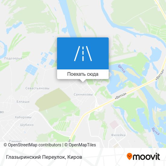 Карта Глазыринский Переулок
